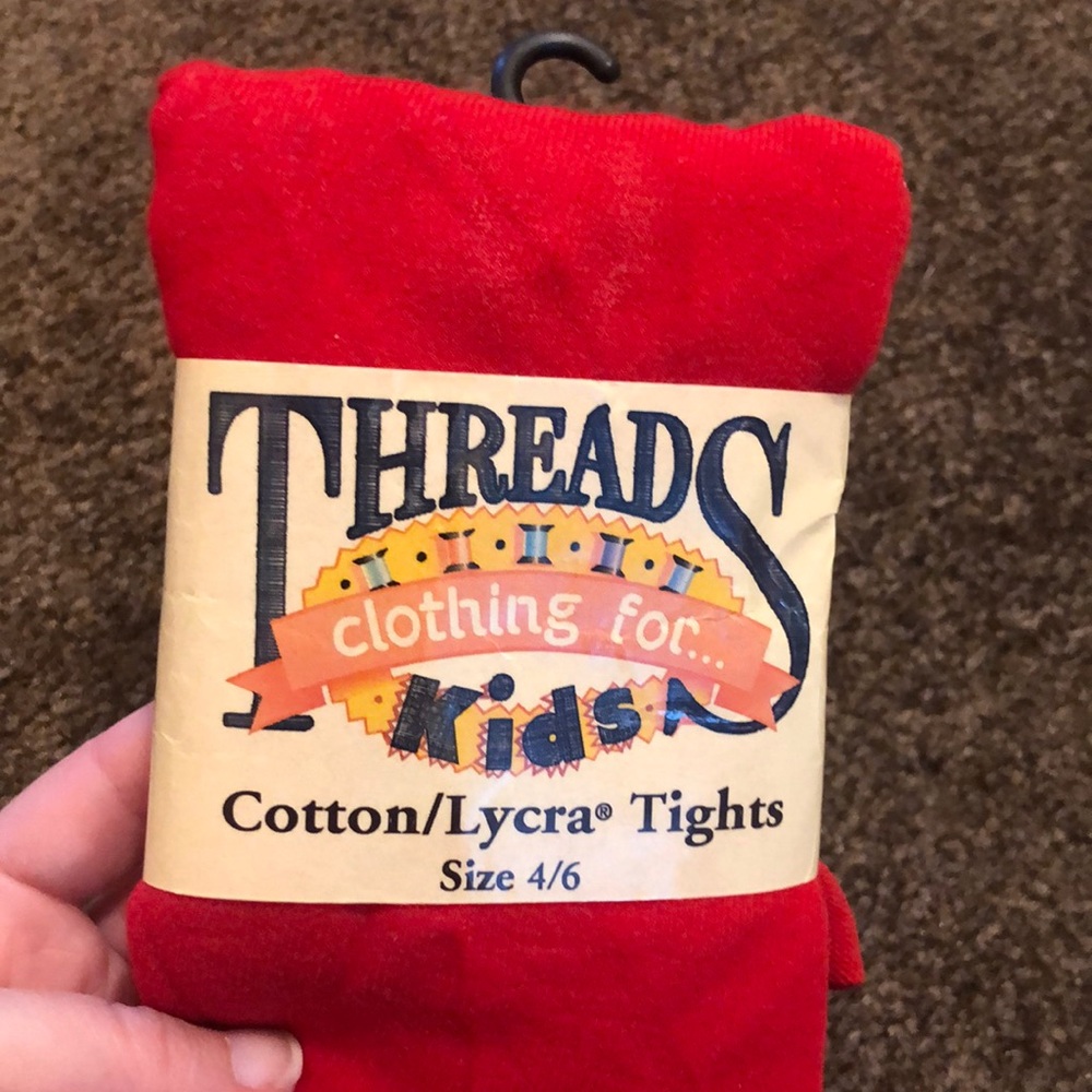 Red tights kids size 4/6